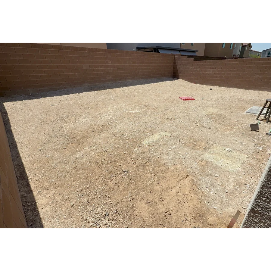 After pet waste cleanup. Anthony Reed yard, Las Vegas