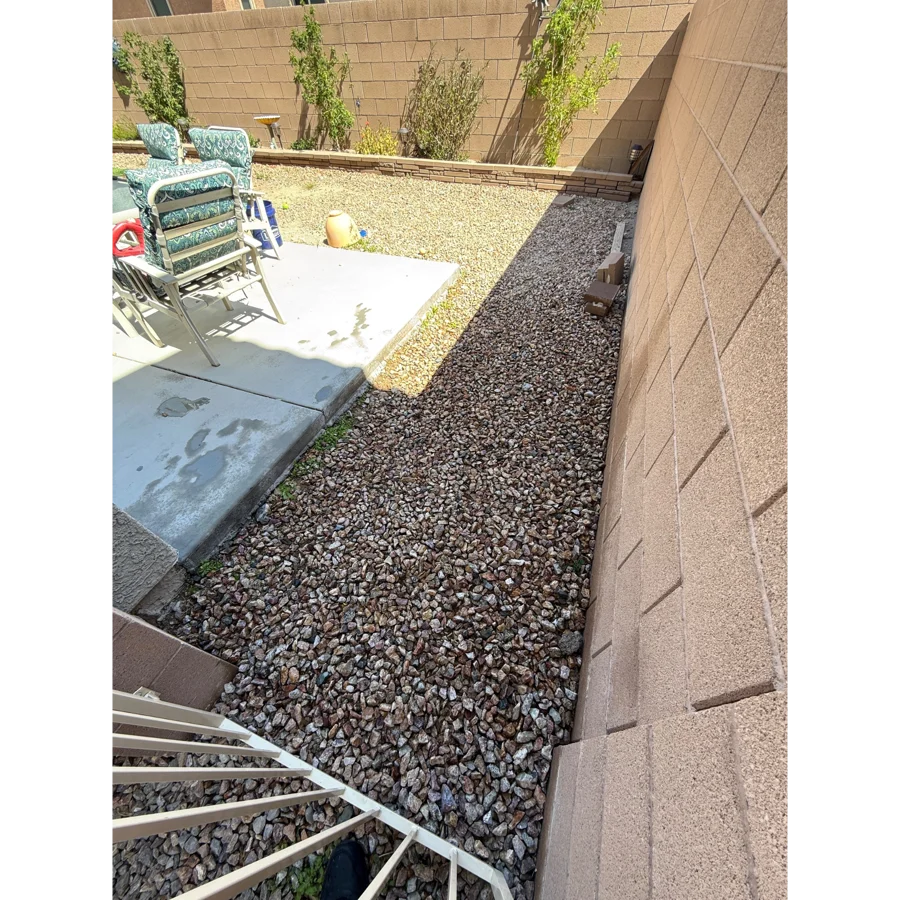Same yard, clean after service
