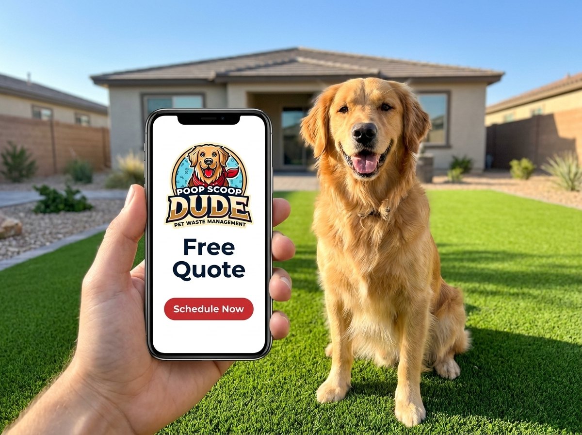 Get an instant dog poop pickup quote on your phone in Las Vegas